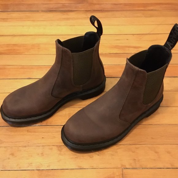 Dr Martens 2976 Gaucho Crazy Horse Brown Leather Chelsea Boots US Men's 10 - Picture 3 of 8